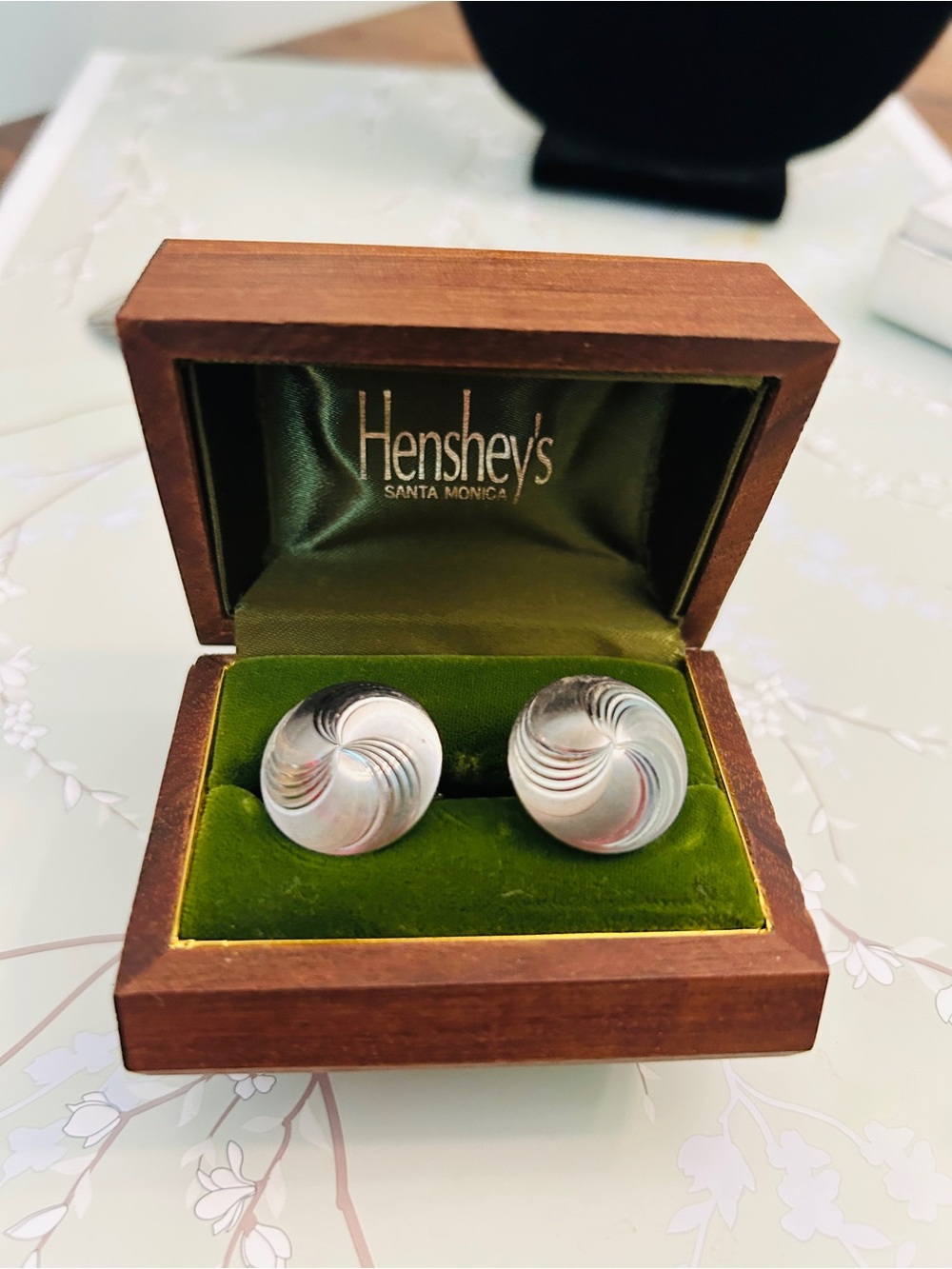 Silver Swirl Vintage Cufflinks